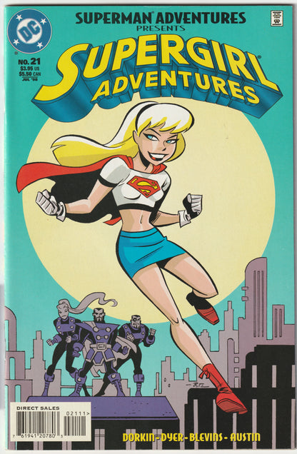 Superman Adventures #21 (1998) – First DCAU Supergirl, Bruce Timm Cover (VF/VF+)