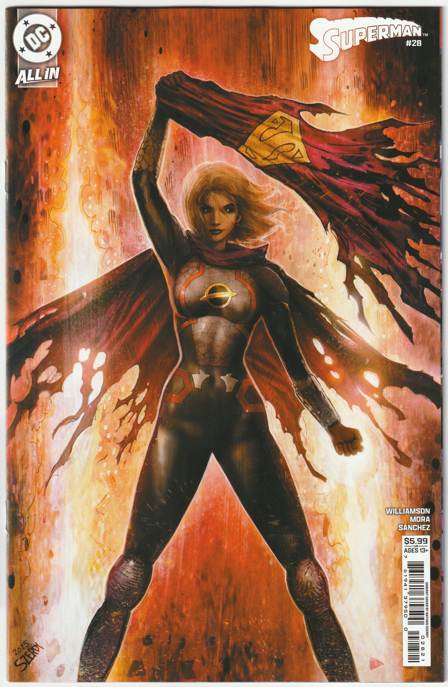 Superman #28 (1st Print, Nathan Szerdy Card Stock Variant, NM/NM+)