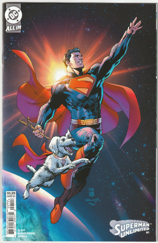 Superman Unlimited #1 (2025) Jim Lee Scott Williams Alex Sinclair Card Stock Variant Cover (NM/NM+)