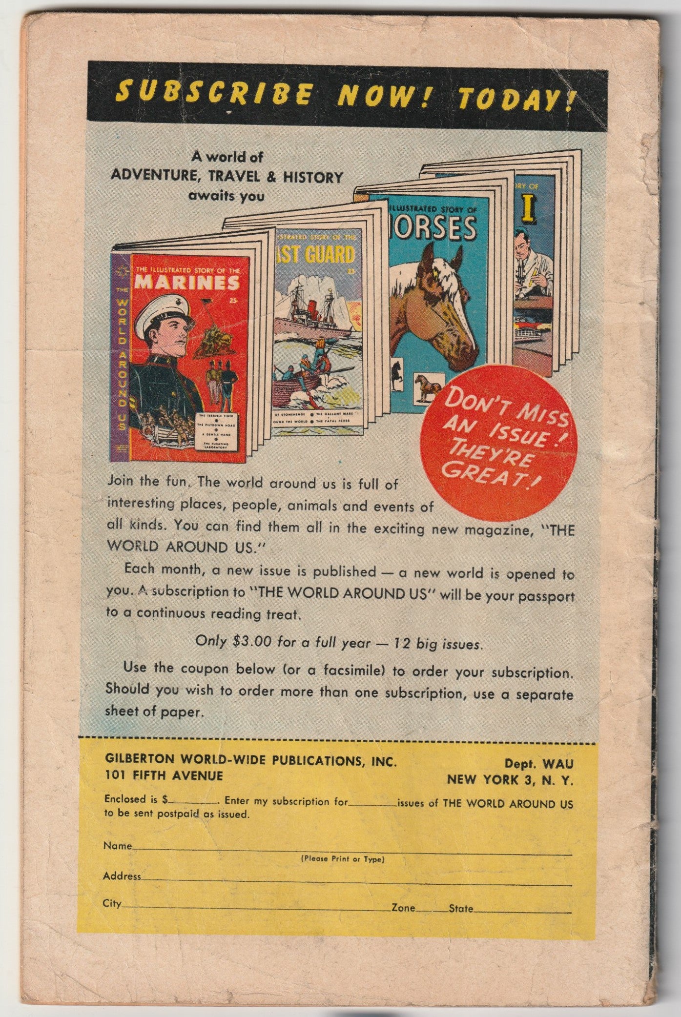 The World Around Us #15 (1959) – Illustrated Story of Prehistoric Animals