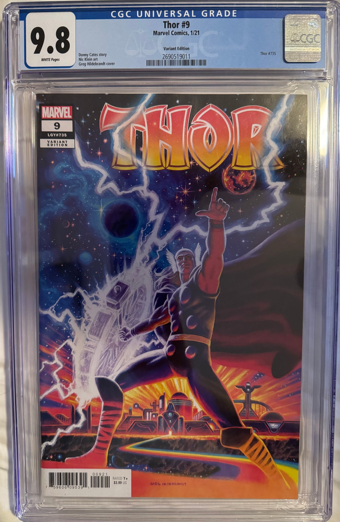 Thor #9 – CGC [9.8] Greg Hildebrandt Cover Variant (LGY #735) (2021, Marvel Comics)