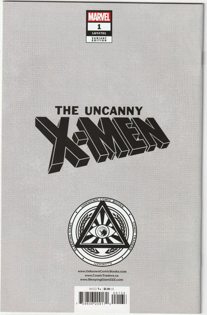 Uncanny X-Men #1 Nathan Szerdy Unknown Comics Variant Cover (Marvel Comics, 2024) (NM/NM+)