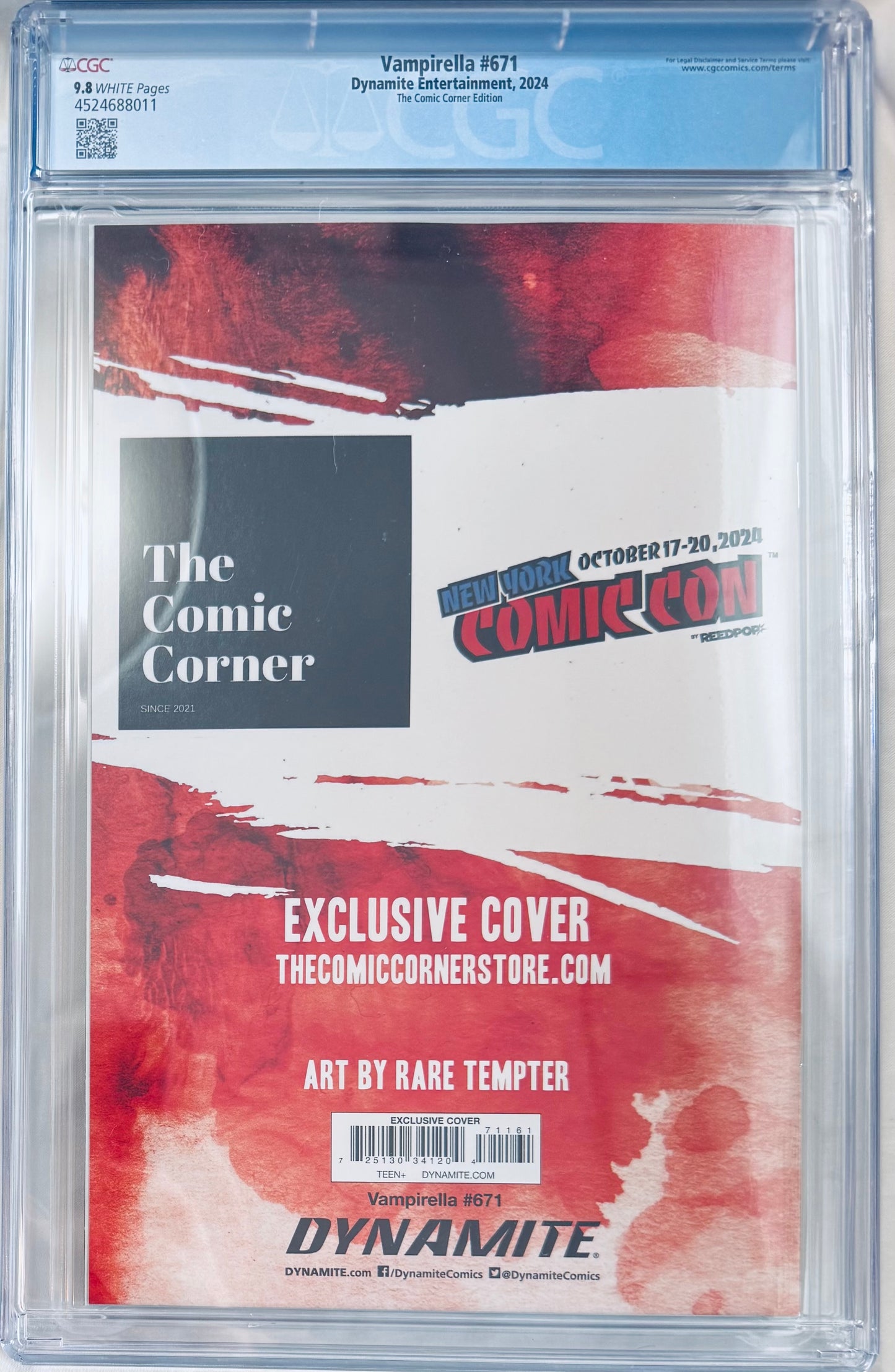 Vampirella #671 (NYCC 2024 Exclusive Virgin Metal Tempter Cover, Cosmic Corner Edition, CGC 9.8)