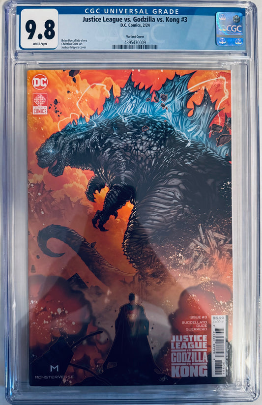 Justice League vs Godzilla vs. Kong #3 Variant Cover Feat. Superman [CGC 9.8]