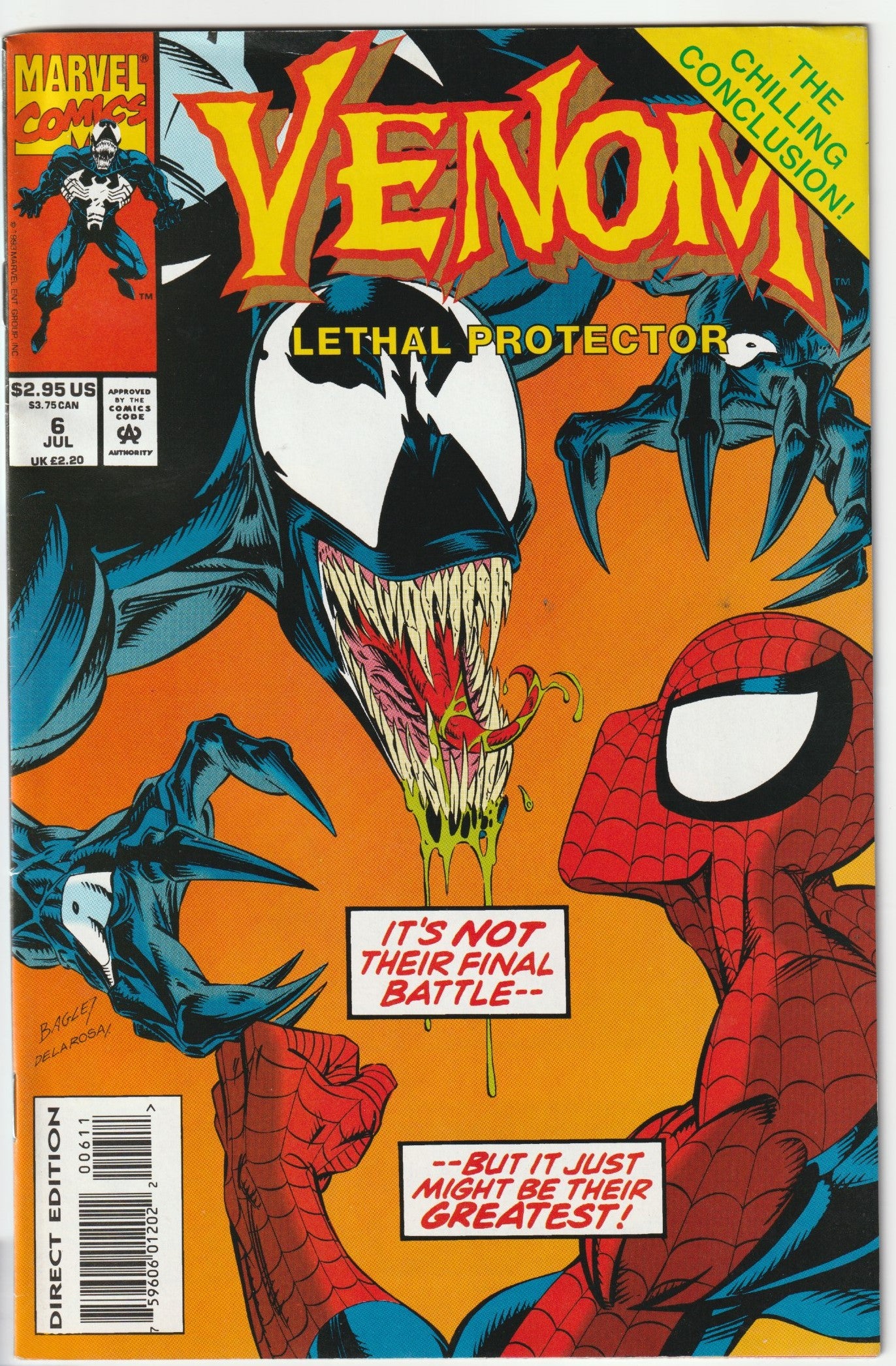 VENOM LETHAL PROTECTOR (1993) COMPLETE SET 1-6 MARVEL COMICS | 1st Venom Series