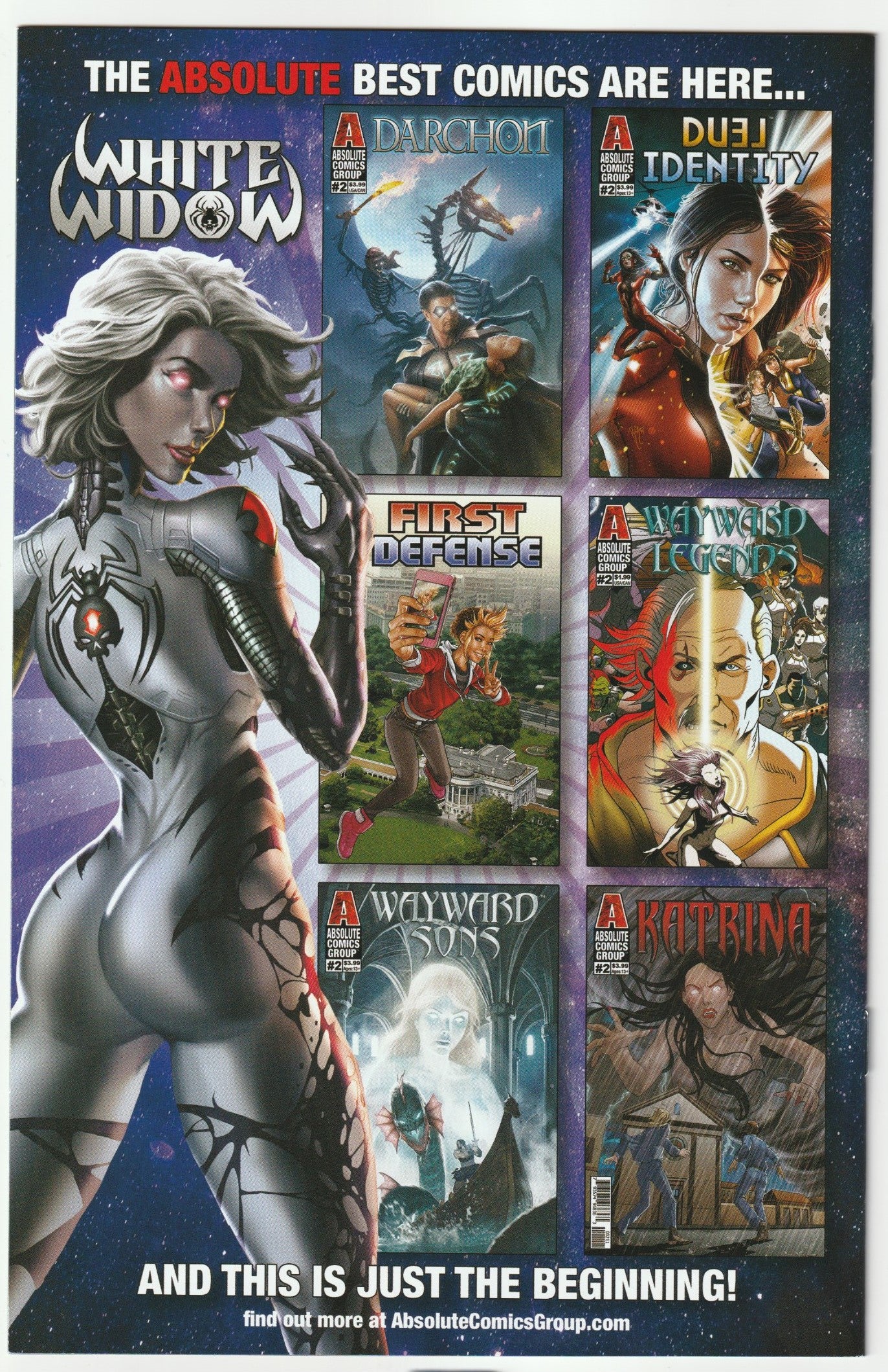 White Widow #2 Cover A - 2x Signed (Red and Blue Sigs) w/ COA