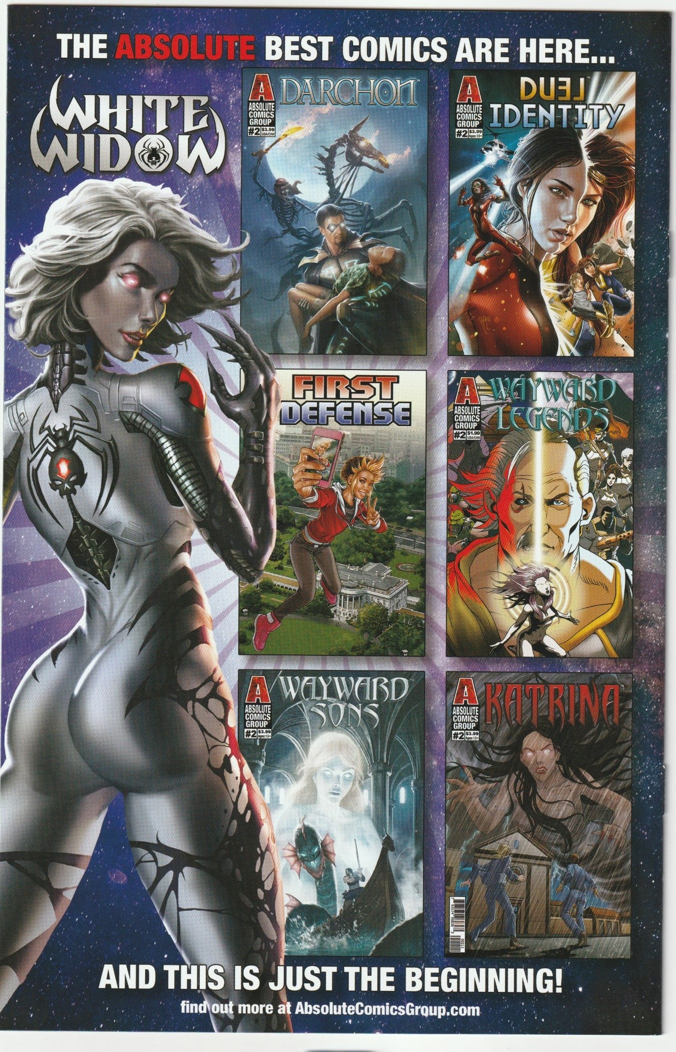 White Widow #2 Cover A - 2x Signed (Red and Black Sigs) w/ COA