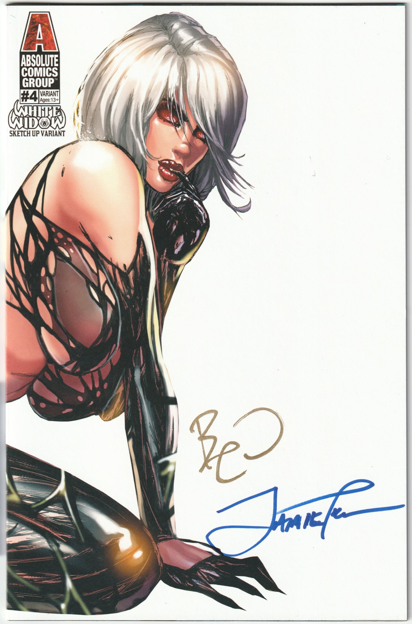 White Widow #4 Sketch-Up Variant – (1 of 100, Tyndall/Powell Signed, COA) (NM/NM+) - Ships in top loader