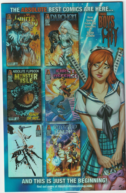White Widow #5 - I Make Boys Cry Virgin Holo-Foil Kickstarter Edition, 2x Signed by Tyndall &amp; Powell with COA  (Copy B- Green/BLK sigs)