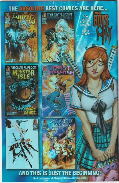 White Widow #5 - I Make Boys Cry Virgin Holo-Foil Kickstarter Edition, 2x Signed by Tyndall & Powell with COA  (Copy A- Purple/BLK Sigs)