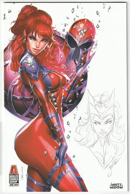 White Widow #5 Magneto Sketch-Up Variant Tyndall Signed 1-of-1 Scarlet Witch Sketch with COA – Absolute Comics 2023 (NM/NM+)