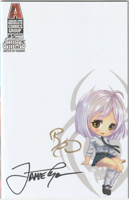 White Widow #5 Sketch-Up Variant – (1 of 100, Tyndall/Powell Signed, COA) (NM/NM+) - Ships in top loader