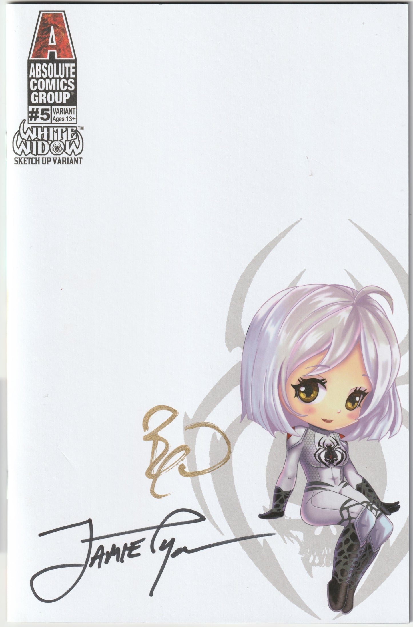 White Widow #5 Sketch-Up Variant – (1 of 100, Tyndall/Powell Signed, COA) (NM/NM+) - Ships in top loader