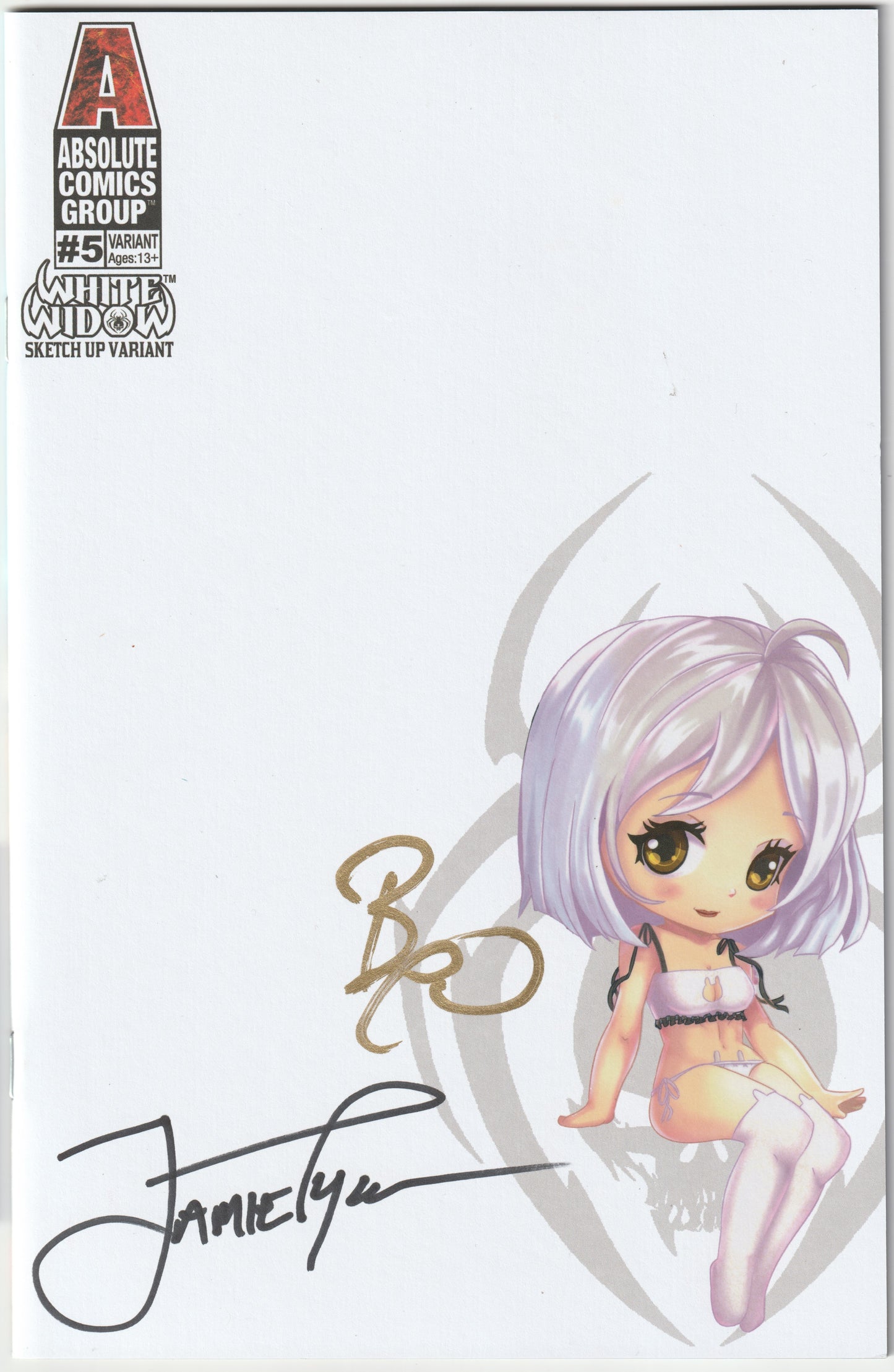 White Widow #5 Sketch-Up Variant – (1 of 100, Tyndall/Powell Signed, COA) (NM/NM+) - Ships in top loader
