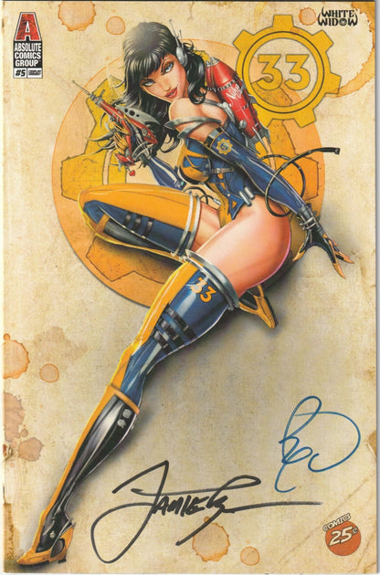 White Widow #5 Virgin Vault-Tec Fallout Cover 2x Signed by Tyndall & Powell with COA