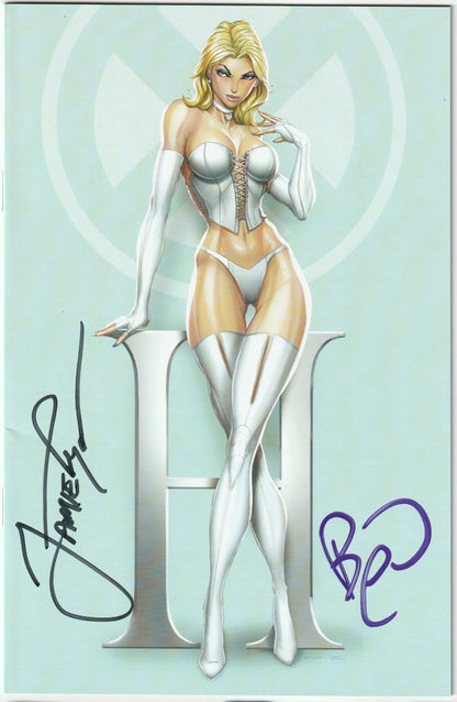 White Widow #7 NYCC Cosplay Emma Frost Homage Virgin Cover 2x Signed by Tyndall & Powell with COA