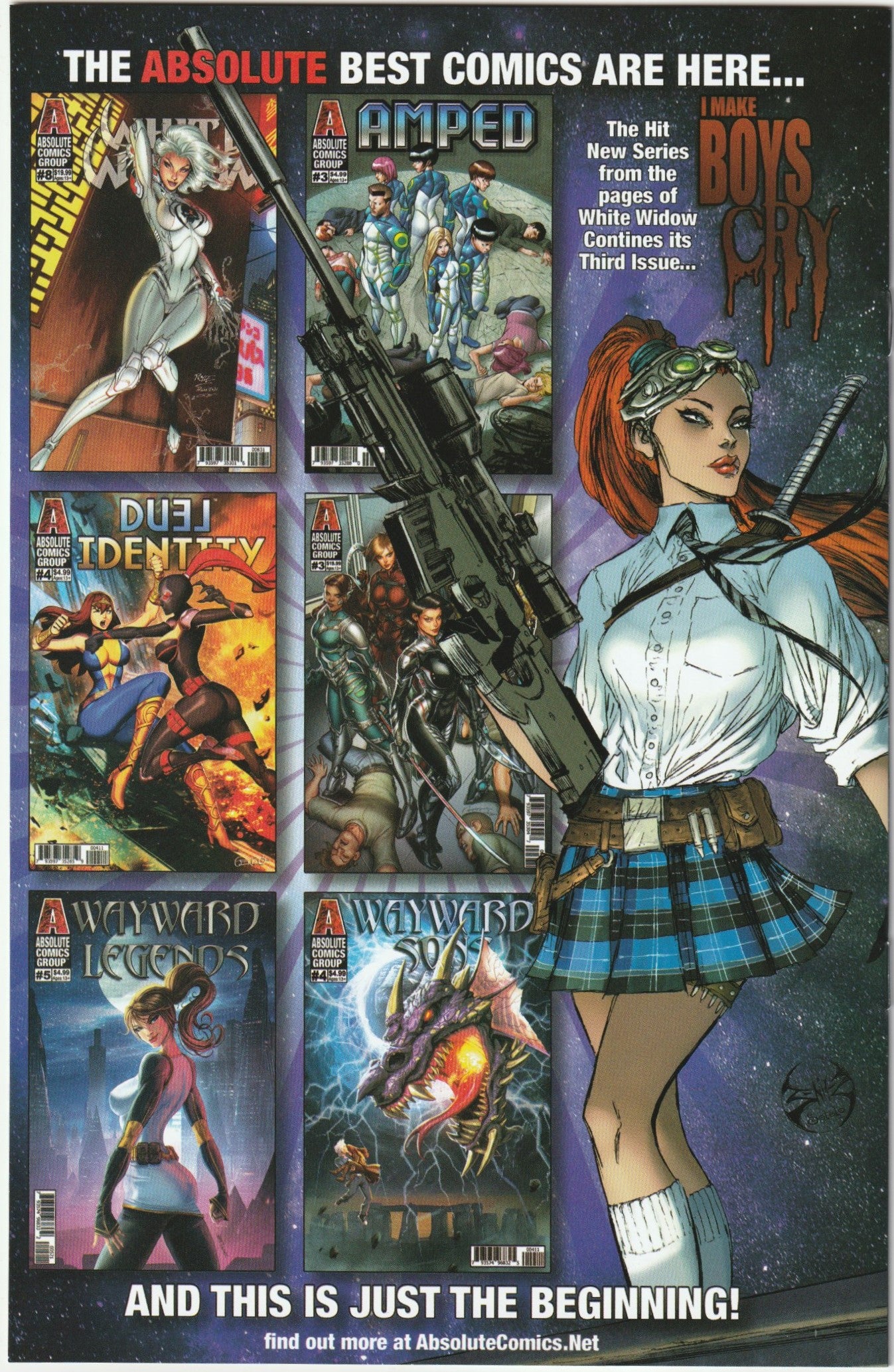 White Widow #7 Retail Dominic Glover Cover 2x Signed COA (Copy A)
