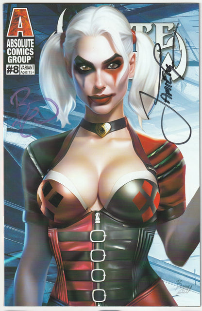 White Widow #8 Benny Powell Harley Quinn Cover 2x Signed COA