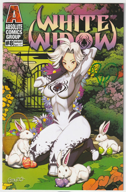 White Widow #8 Easter Egg Hunt Genzoman April 2025 Cover 2x Signed COA