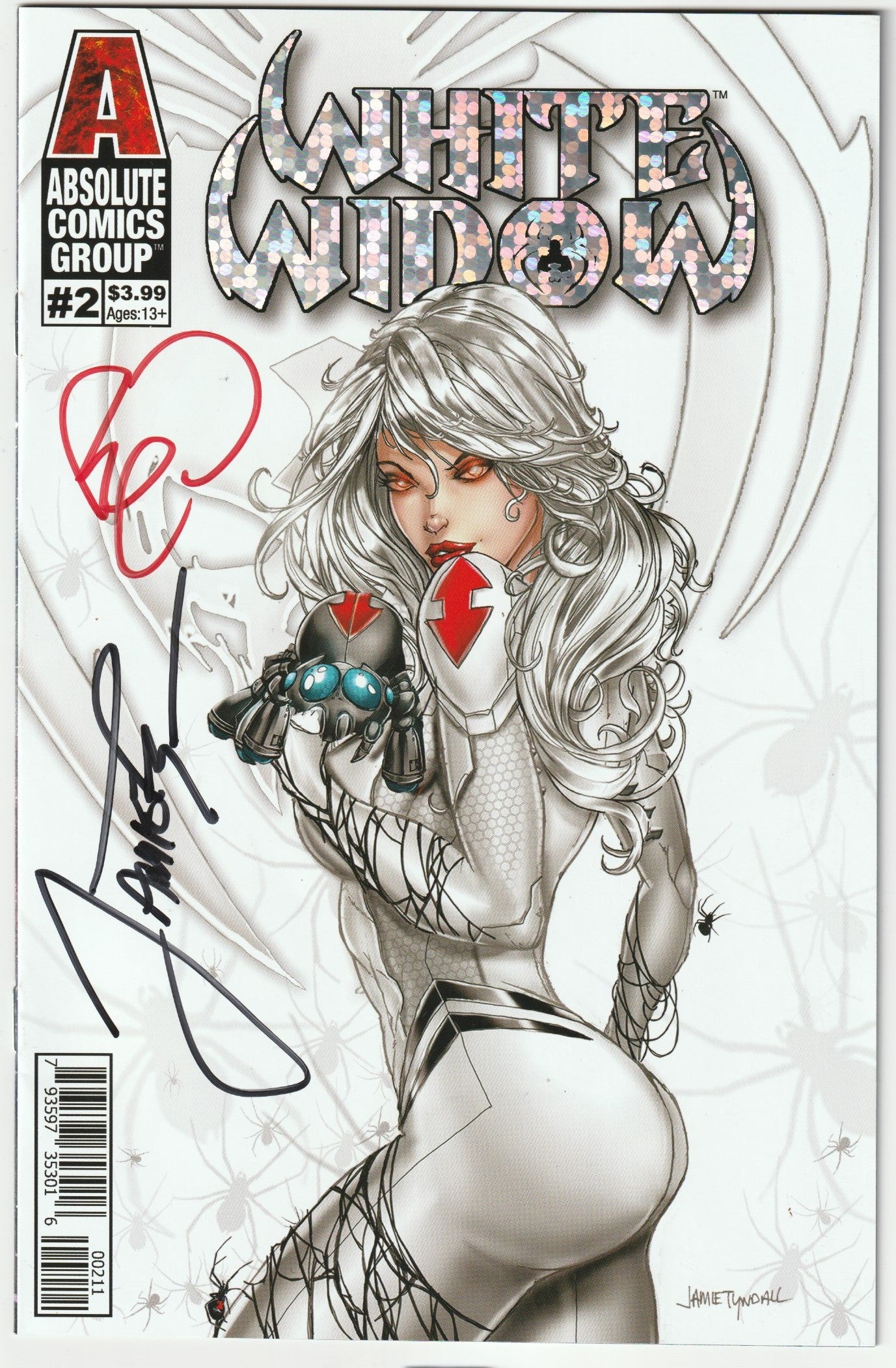 White Widow #2 Cover A - 2x Signed (Red and Black Sigs) w/ COA