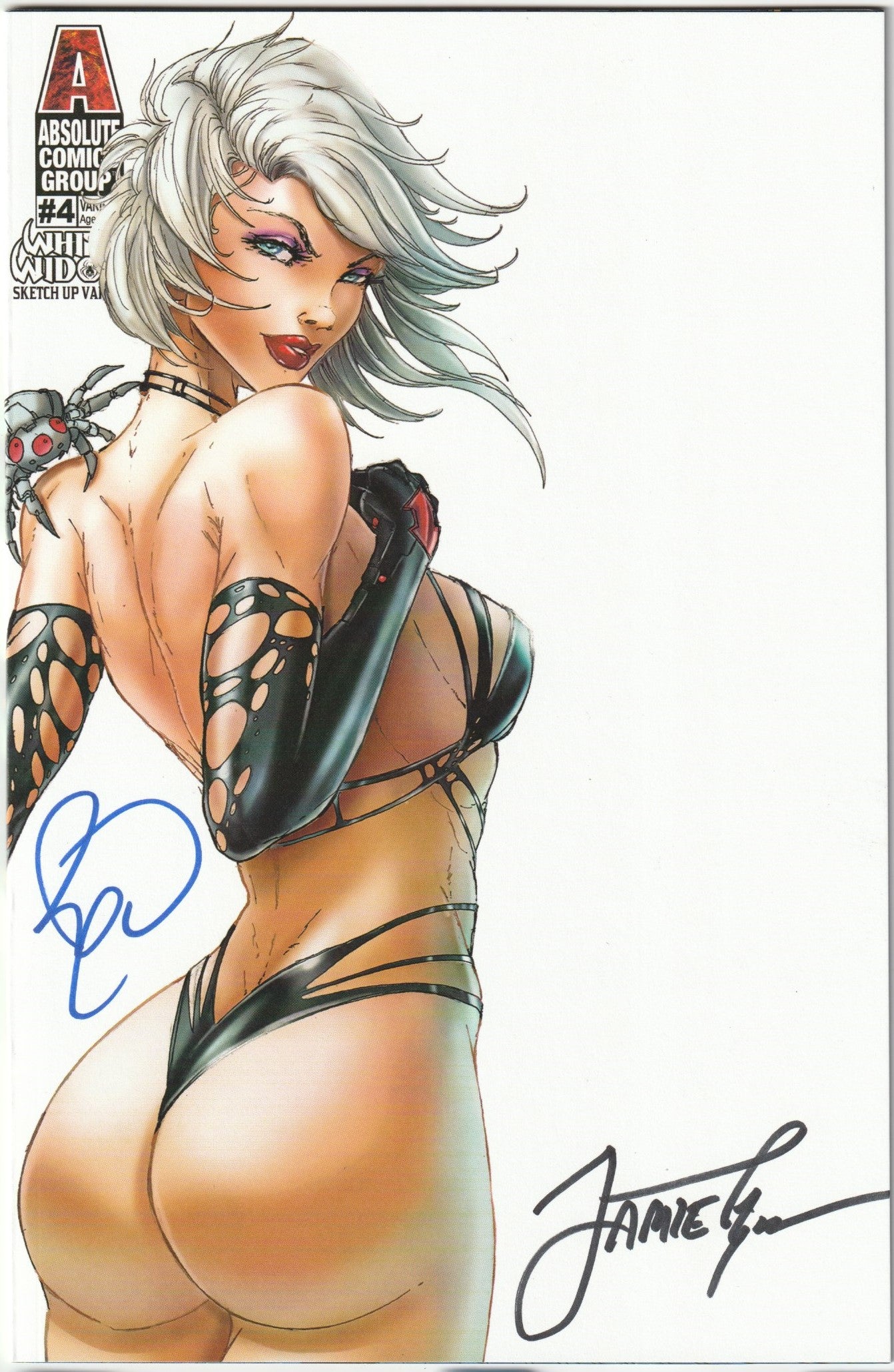 White Widow #4 Sketch-Up Variant - Tyndall &amp; Powell 2x Signed w/COA