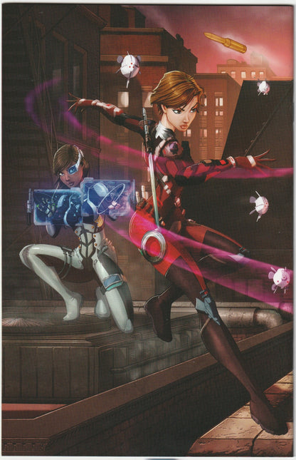 White Widow #5 Kickstarter Chris Ehnot Wrap-Around Connected Cover Silver Holo-Foil 2x Signed COA