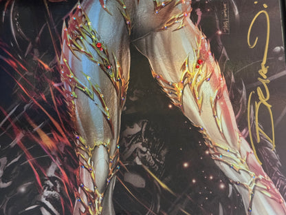 Witchblade #3 2024 NYCC Exclusive Foil Limited to 500 Copies - Tyndall Cover, One of a Kind Swarovski Gem Cover, Signed by Tyndall and Witchblade Co-Creator Brian Haberlin (NM+/MT) Metal CoA