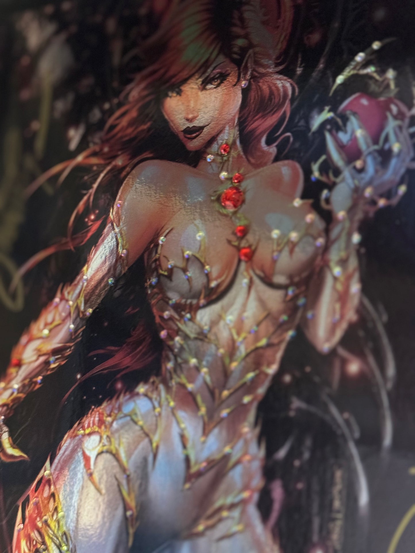 Witchblade #3 2024 NYCC Exclusive Foil Limited to 500 Copies - Tyndall Cover, One of a Kind Swarovski Gem Cover, Signed by Tyndall and Witchblade Co-Creator Brian Haberlin (NM+/MT) Metal CoA