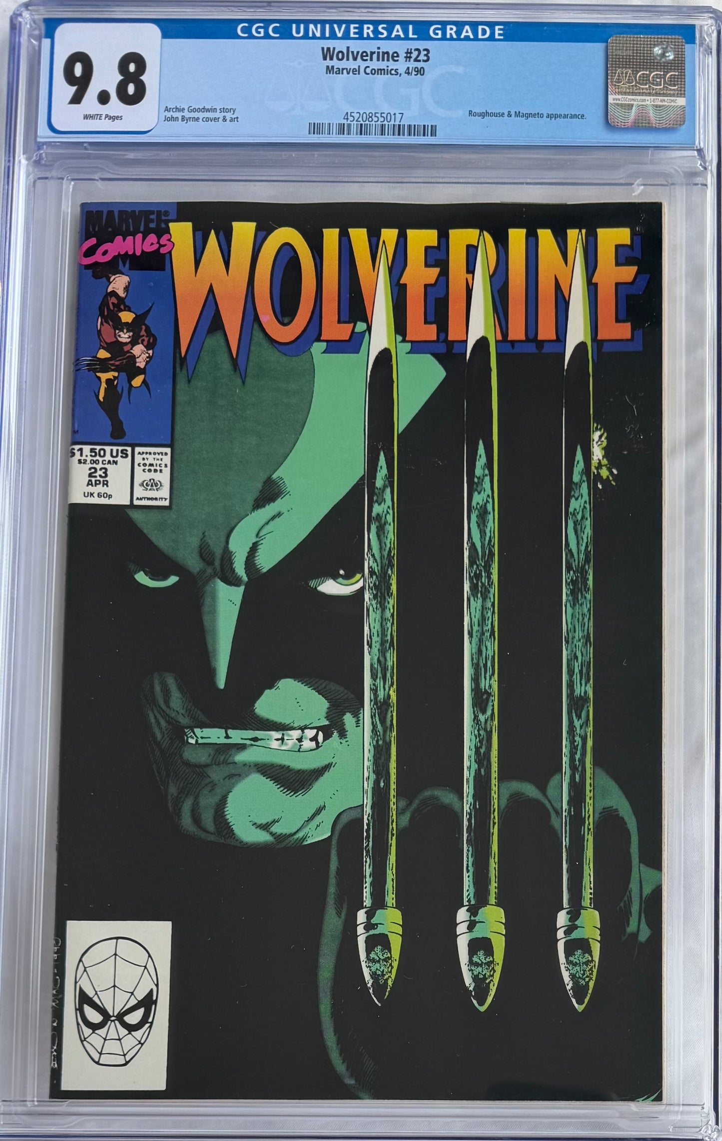 Wolverine Vol. 1 Issue #23 (CGC 9.8) – Iconic Magneto Appearance, Death of Geist