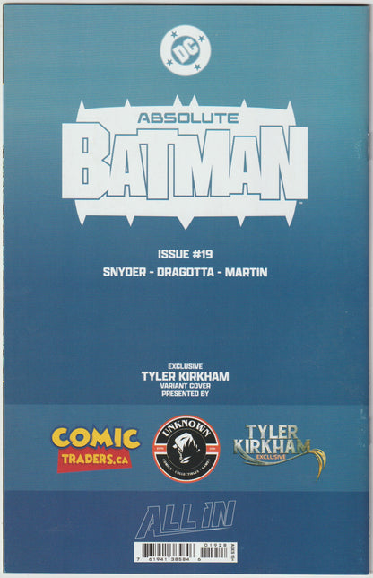 ABSOLUTE BATMAN #19  Tyler Kirkham Exclusive Virgin Cover (1st Print) [SIGNED BY TYLER KIRKHAM]