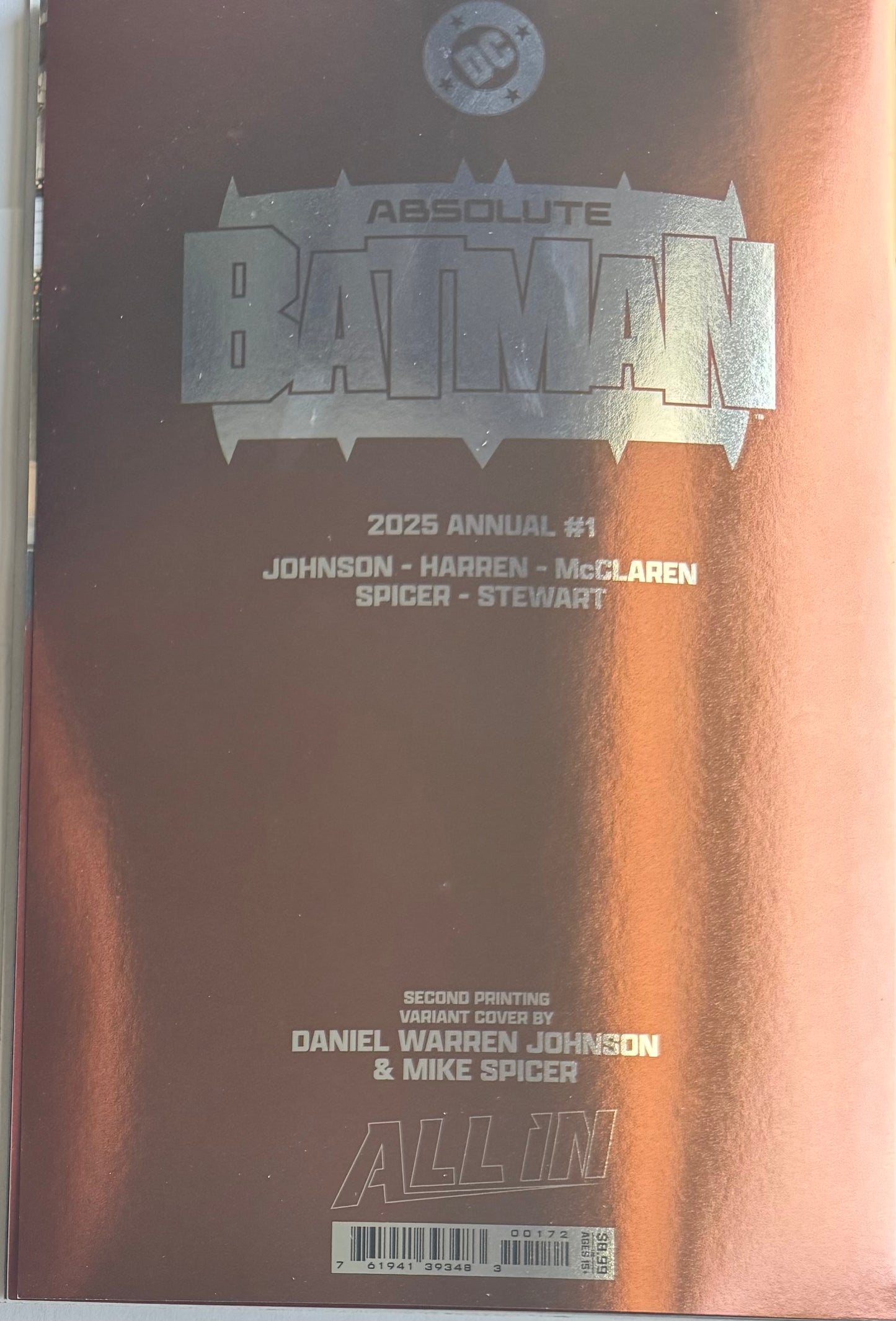 Absolute Batman 2025 Annual #1 - 2nd Print, Cover C Daniel Warren Johnson FOIL