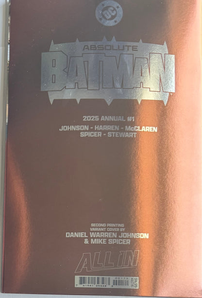 Absolute Batman 2025 Annual #1 - 2nd Print, Cover C Daniel Warren Johnson FOIL