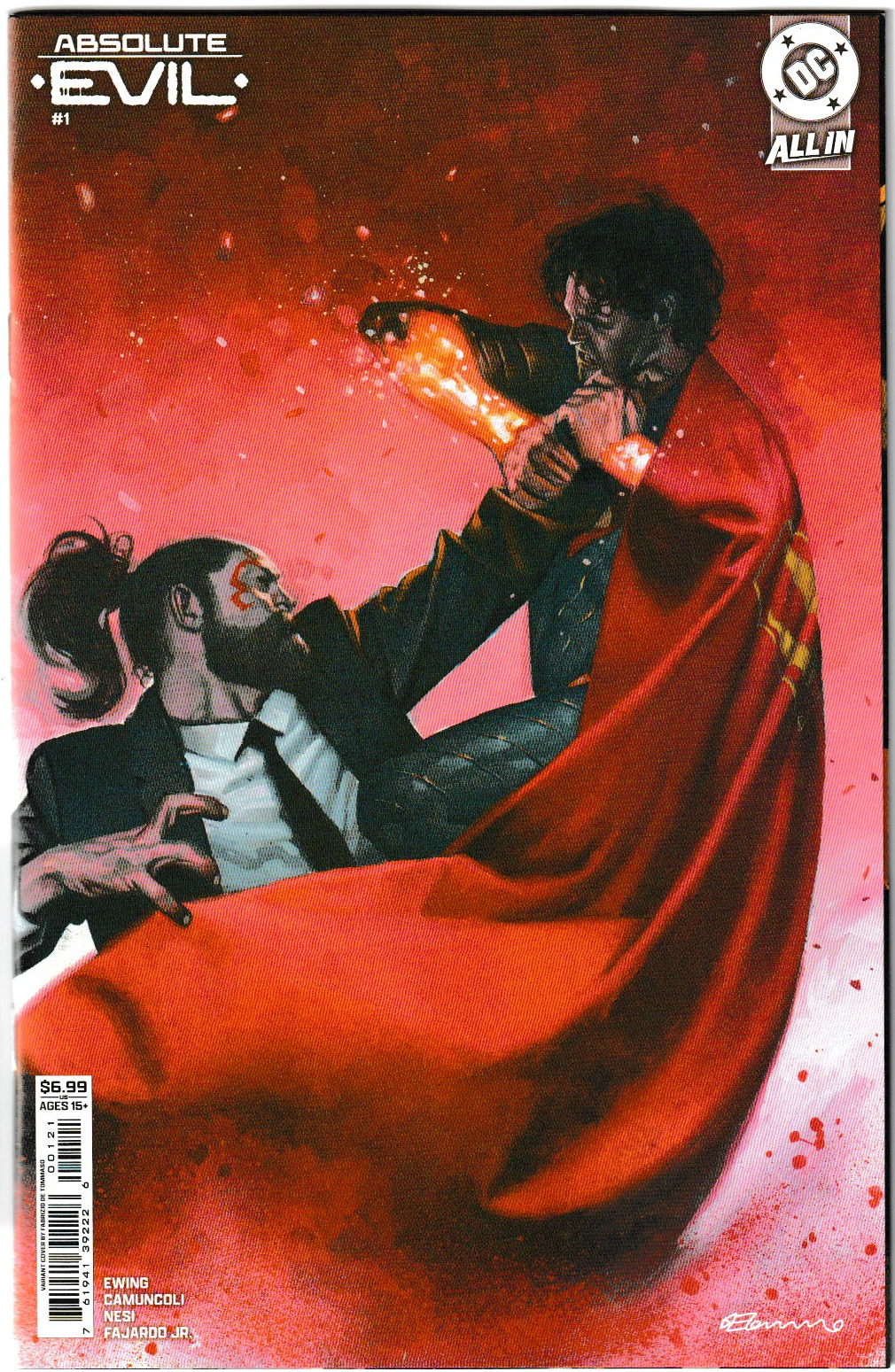 Absolute Evil #1 (One-Shot) (2025) Cover B Fabrizio De Tommaso Card Stock Variant (NM/NM+)