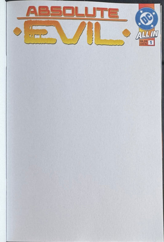 Absolute Evil #1 (One-Shot) (2025) Cover Cover G Blank Card Stock Variant