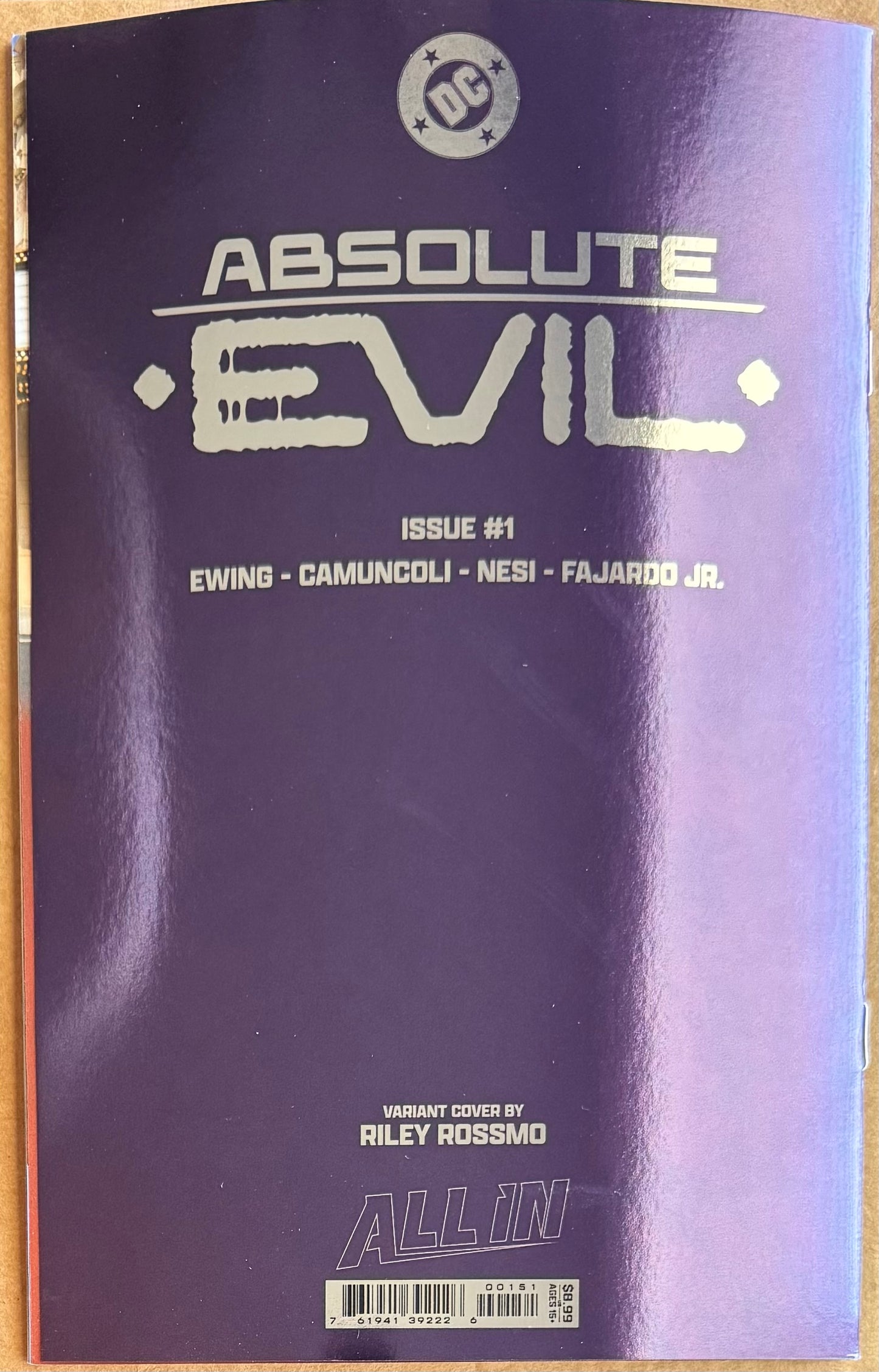 Absolute Evil #1 (One-Shot) (2025) Cover F Riley Rossmo Foil Variant