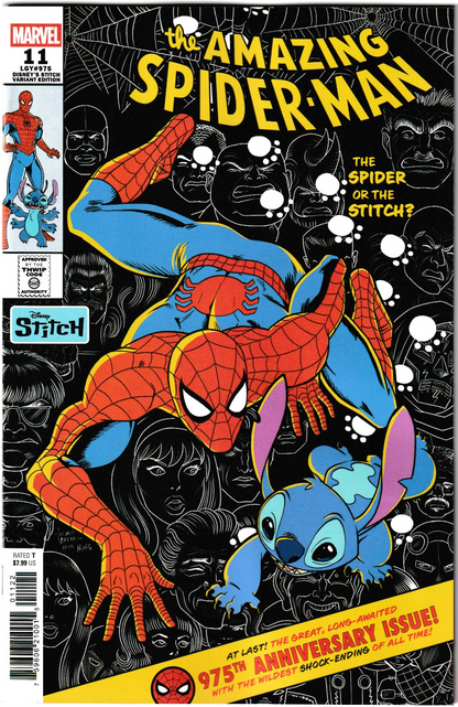 Amazing Spider-Man #11 Luciano Vecchio Disney Stitch Variant (Marvel Comics, 2025) (NM/NM+)