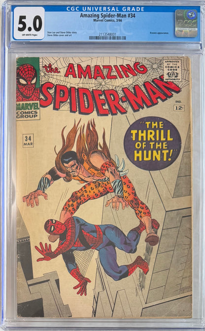 Amazing Spider-Man #34 (CGC 5.0, Off-White Pages)