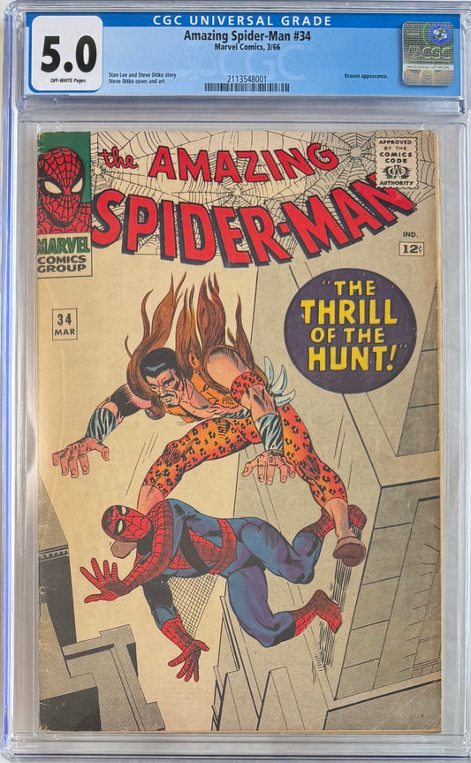 Amazing Spider-Man #34 (CGC 5.0, Off-White Pages)