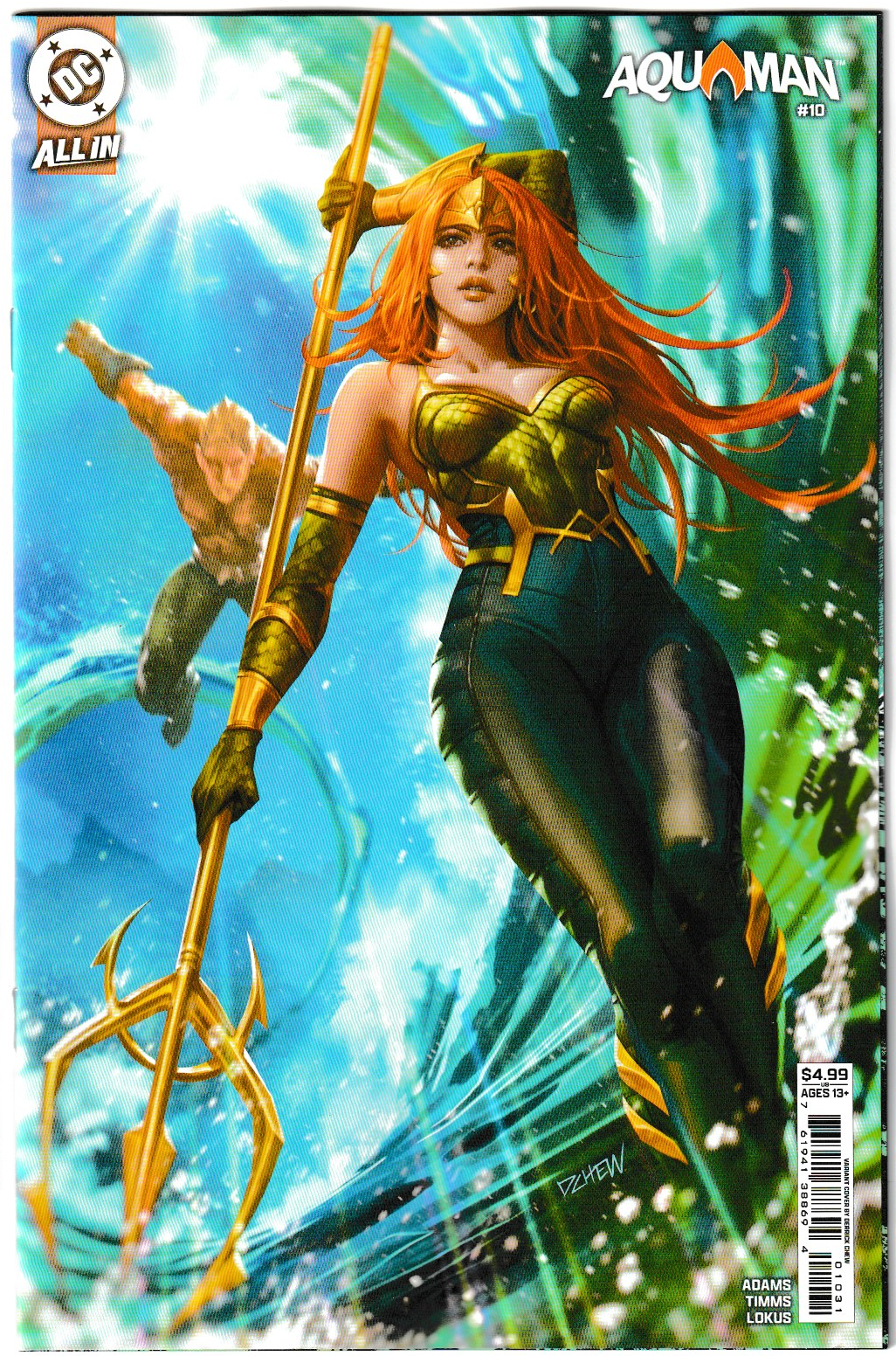 Aquaman Vol. 9 #10 Derrick Chew Cardstock Variant Cover (DC Comics, 2025) (NM/NM+)