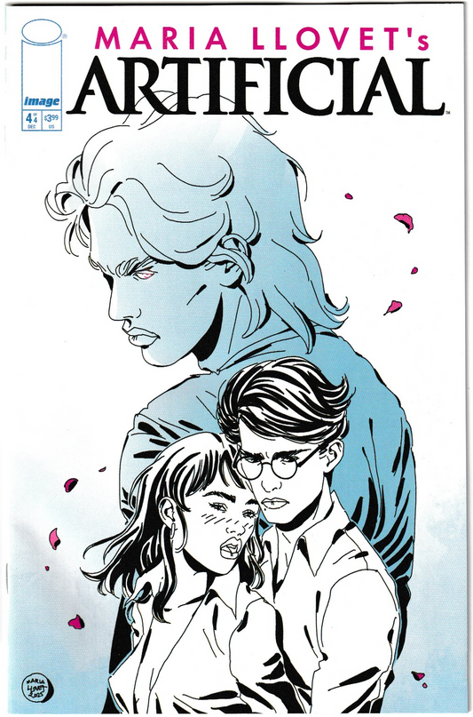 Artificial #4 (of 4) Cover B Maria Llovet 1:10 Black and White Variant (MatureReaders) Image Comics 2025