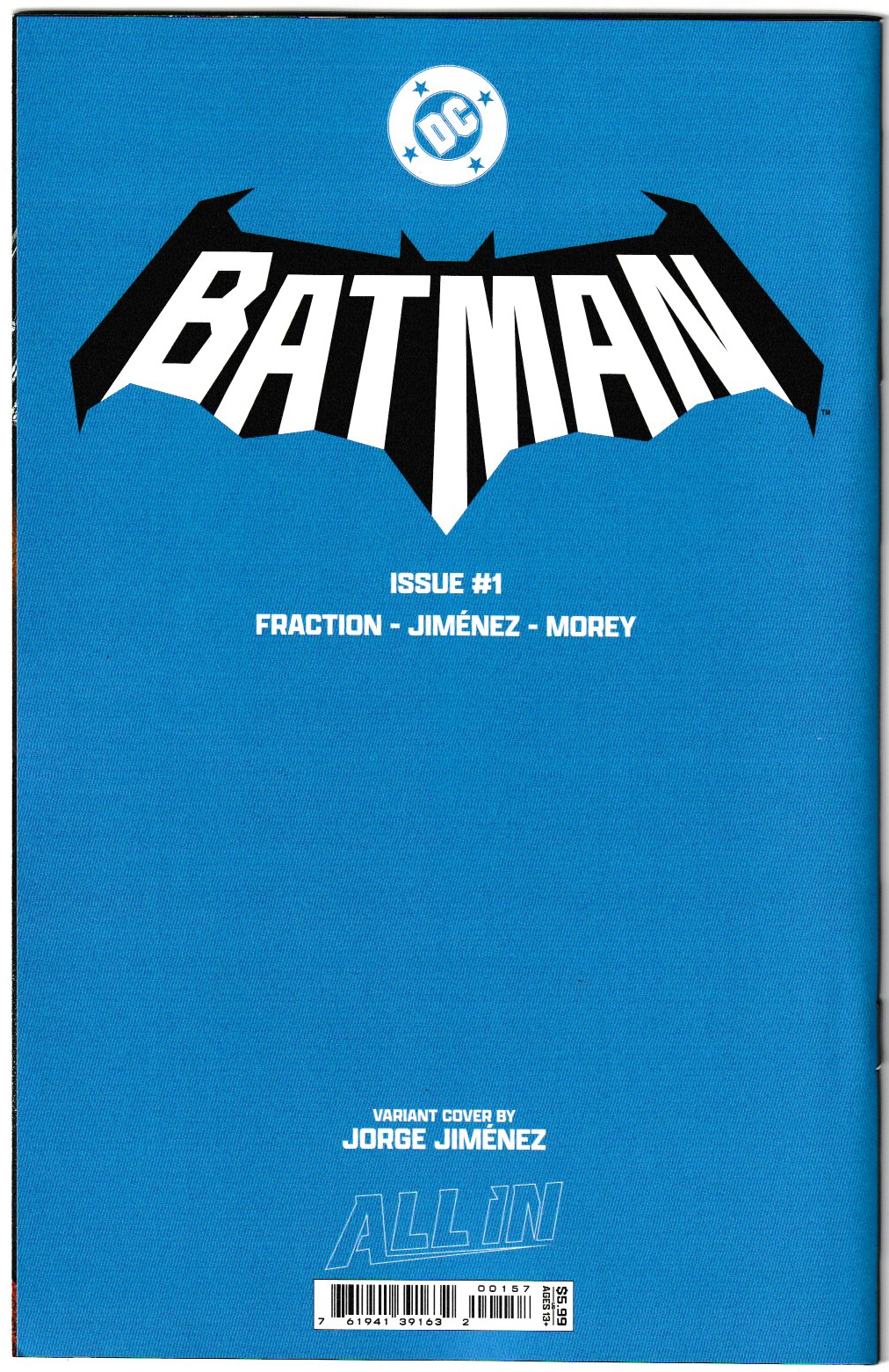 Batman #1 Bat-Symbol Cover H DC Comics 2025 NM/NM+