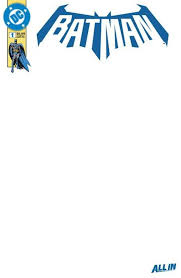 Batman #1 Cover K (Blank Card Stock Variant) DC Comics 2025