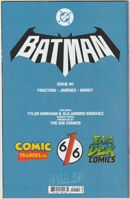 Batman #1 Tyler Kirkham Exclusive Cover (DC Comics, 2025) [SIGNED BY TYLER KIRKHAM]