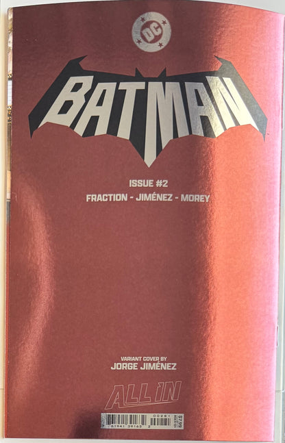 Batman #2 Cover Cover G Jorge Jiménez Foil Variant DC Comics 2025