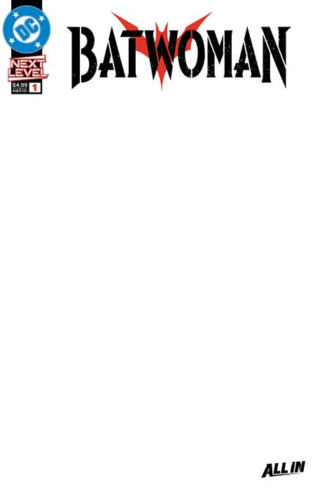 BATWOMAN #1 CVR F BLANK CARD STOCK VAR (1st Print) [2 Book Bundle]