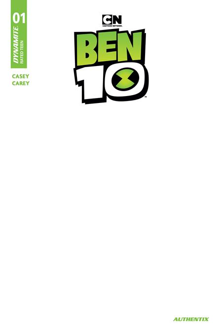 BEN 10 #1 CVR F BLANK AUTHENTIX VAR (1st Print)