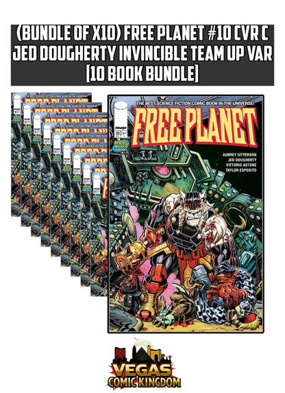 FREE PLANET #10 CVR C JED DOUGHERTY INVINCIBLE TEAM UP VAR [10 Book Bundle]