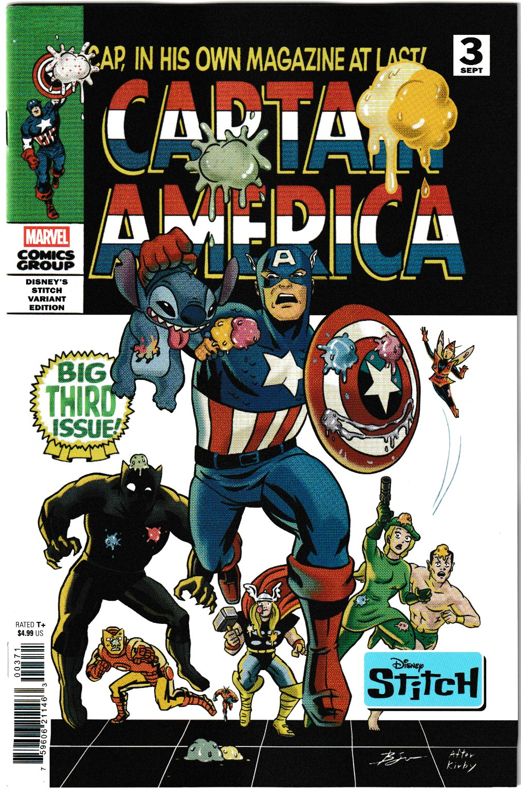 Captain America #3 Ben Su Disney Stitch Variant Cover (Marvel Comics 2025) (NM/NM+)