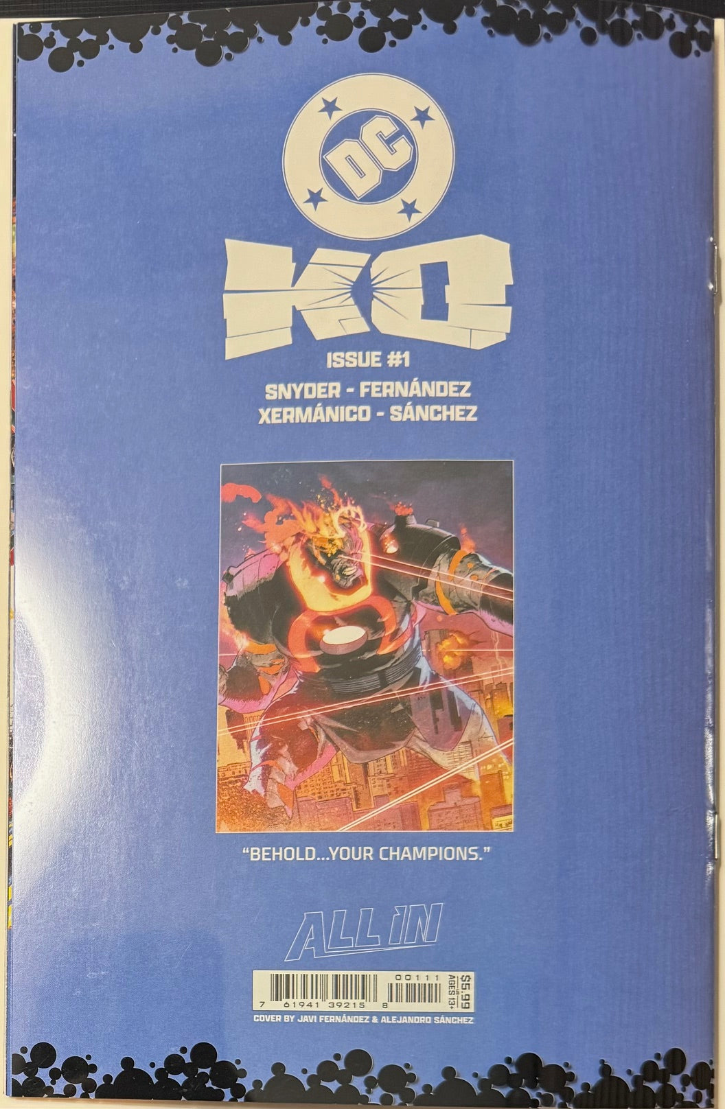 DC K.O. #1 (OF 5) Cover A Acetate Overlay (DC Comics 2025)