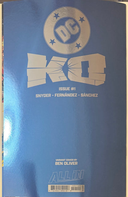 DC K.O. #1 (OF 5) Cover G Ben Oliver Face-Off Foil Variant (DC Comics 2025) (Blind Bag Foil Variant)